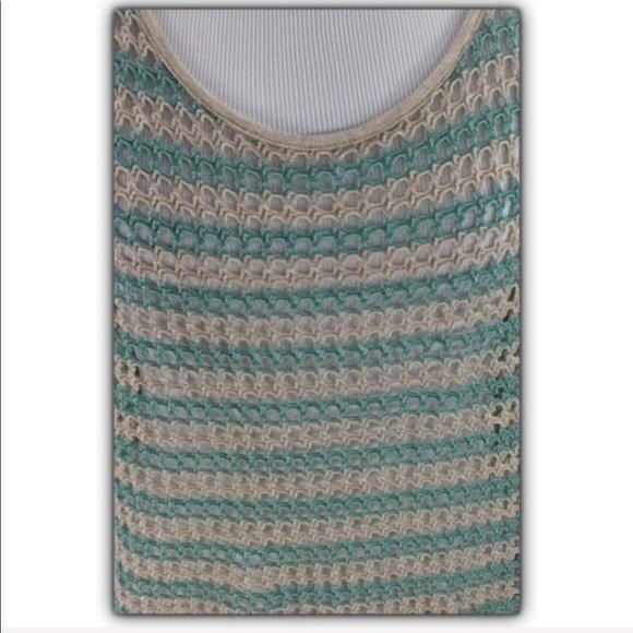 Vintage Anthropologie Ella Moss open knit crocheted sweater size medium - Picture 2 of 4